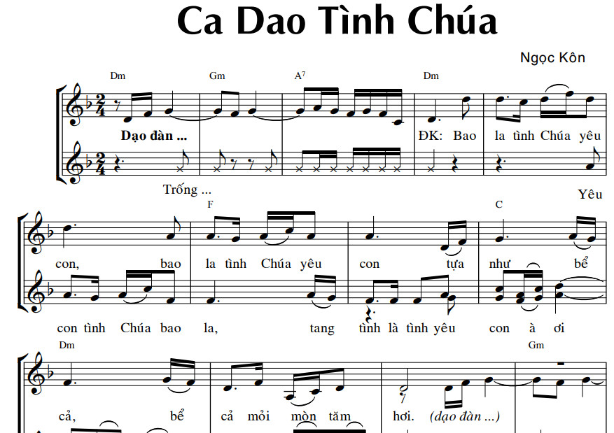 Ca Dao Tình Chúa - Ca Đoàn Xứ - Cecillia