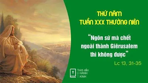 Chú Giải Tin Mừng Thứ Năm Tuần XXX Mùa Thường Niên (Lc 13,31-35) | Giáo Phận Phú Cường