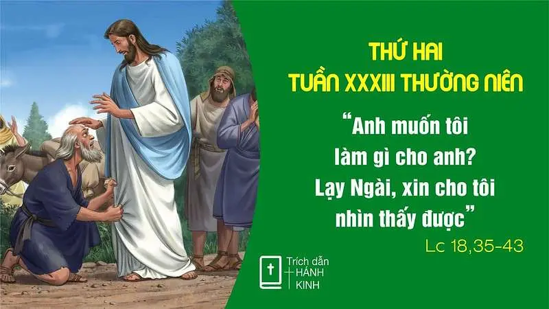 Chú Giải Tin Mừng Thứ Hai Tuần XXXIII Mùa Thường Niên (Lc 18,35-43) | Giáo Phận Phú Cường