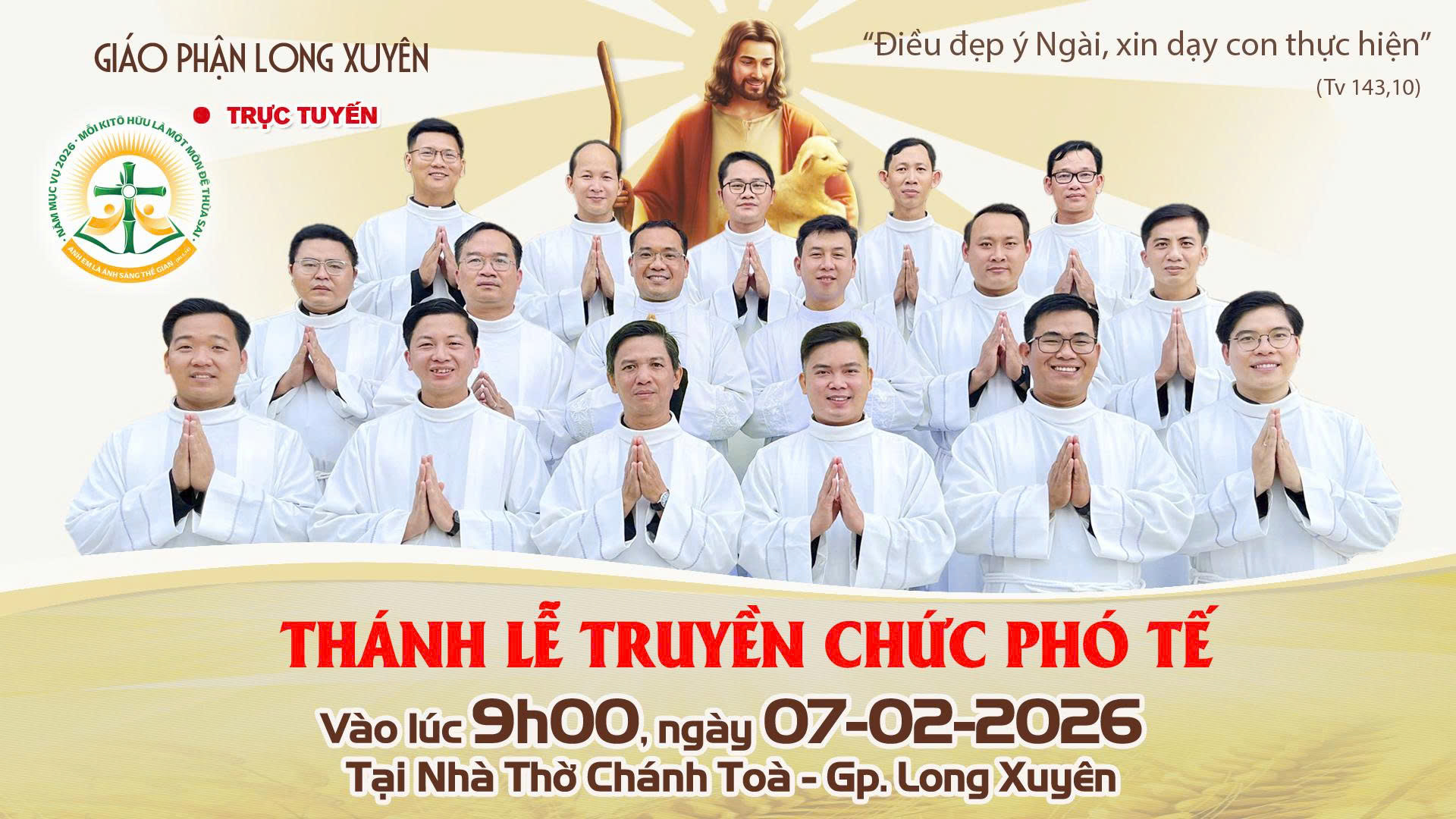 Trực tiếp Thánh lễ Truyền chức Phó tế năm 2026