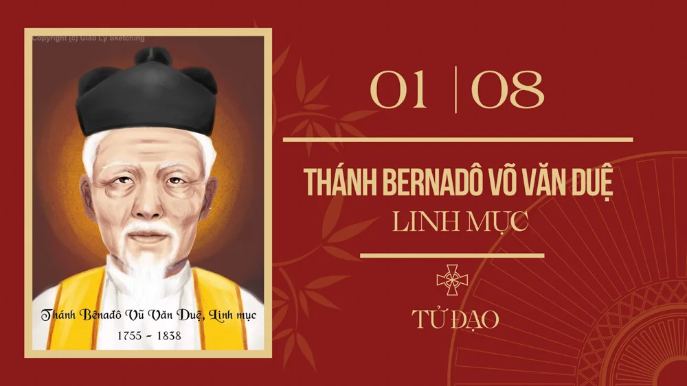 Ngày 01 tháng 08: Hạnh Thánh Bênađô Vũ Văn Duệ